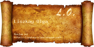 Liszkay Olga névjegykártya